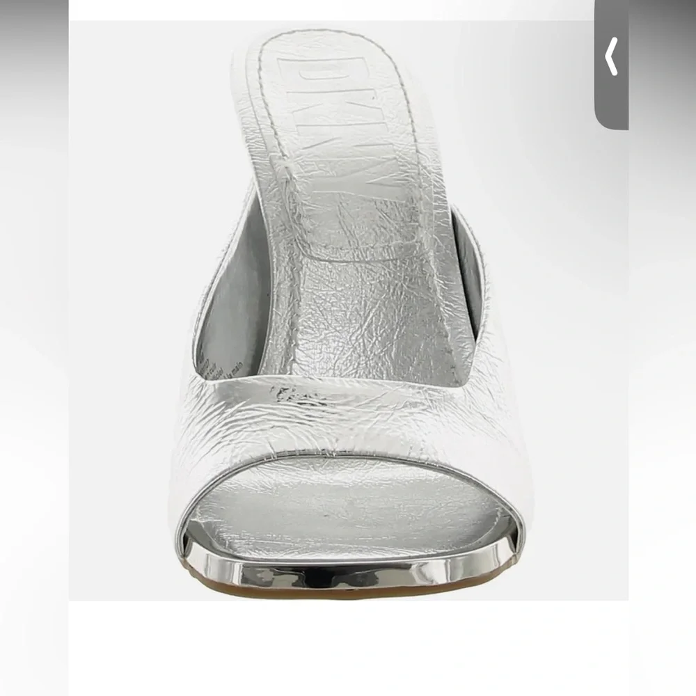 DKNY Anya Crackle Square Toe Metallic Sandal - Picture 3 of 6
